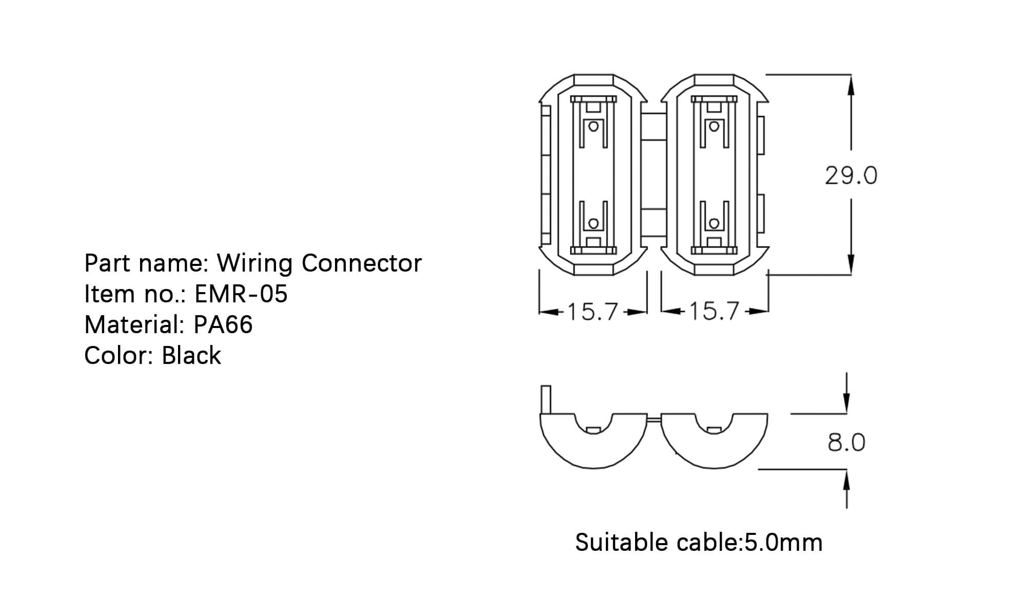 Wiring Connector EMR-05